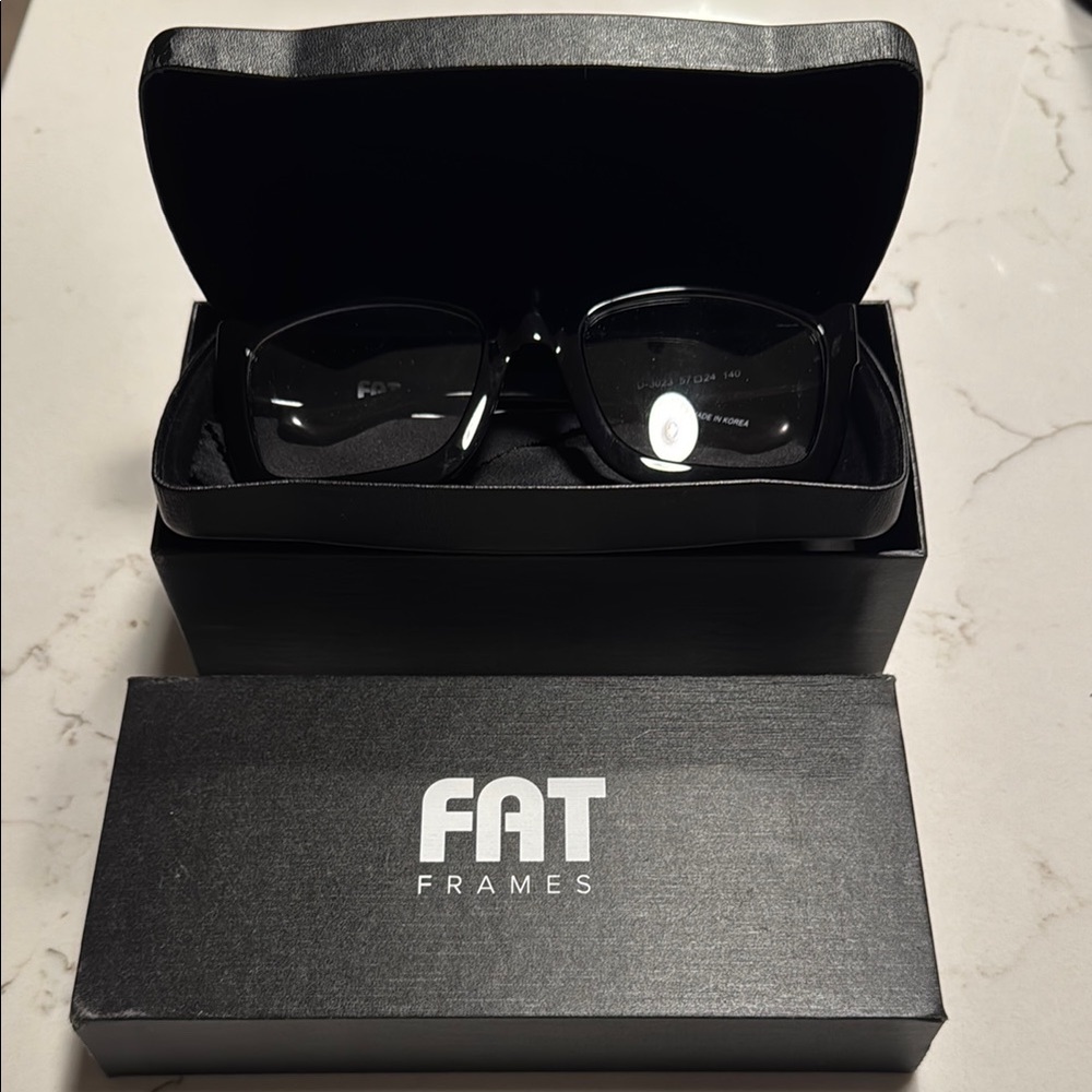 FAT Frames Black Glasses with Case
